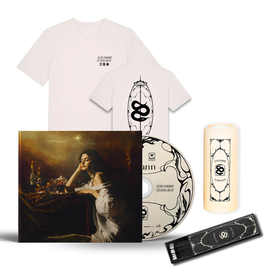 Pack CD ou Vinyle + Boîte d'allumettes + Bougie + Tee-shirt