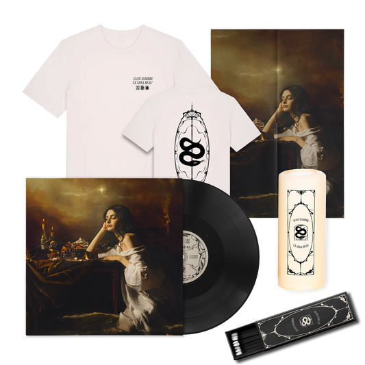Pack CD ou Vinyle + Boîte d'allumettes + Bougie + Tee-shirt