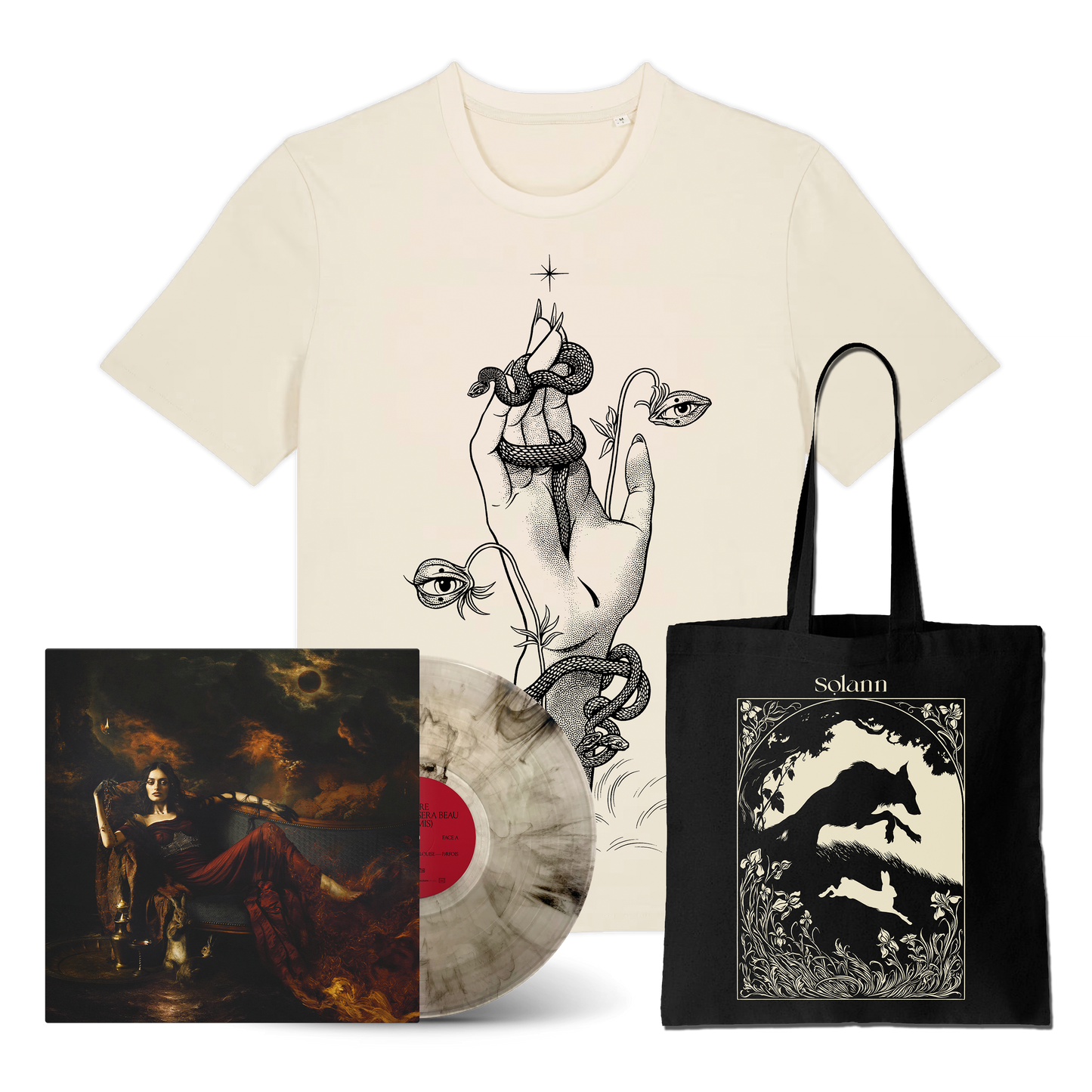 SUPERPACK PREMIUM VINYLE MARBLE, TEXTILE AU CHOIX ET TOTE BAG (limité à 500 ex)
